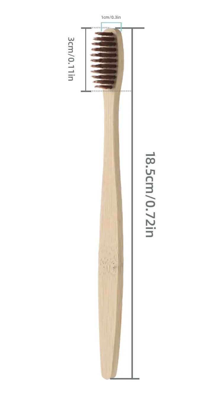 Set of 10 Bamboo Toothbrush